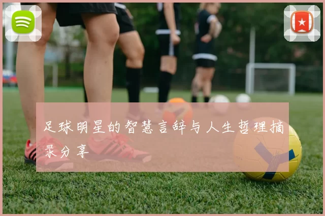 足球明星的智慧言辞与人生哲理摘录分享